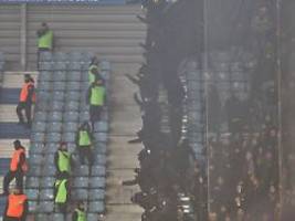 Sponsoren denken an Konsequenzen: Randale bei Dresden-Spiel: 1. FC Magdeburg mit Blocksperre belegt